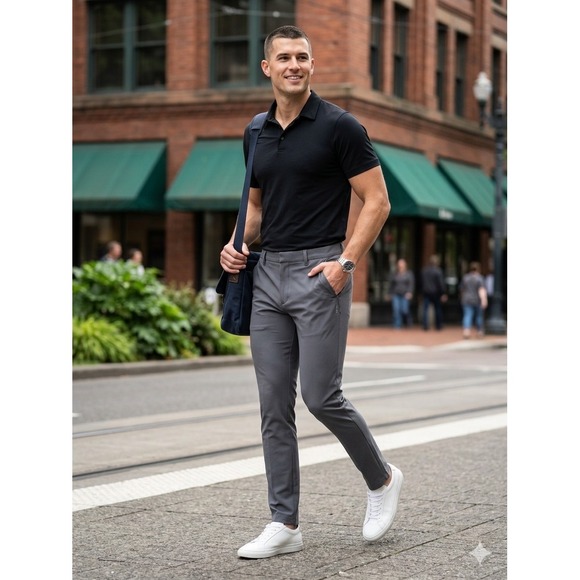 RHONE Other - Rhone Commuter Pants Gray Mens 102252 Performance Stretch Tapered Trousers